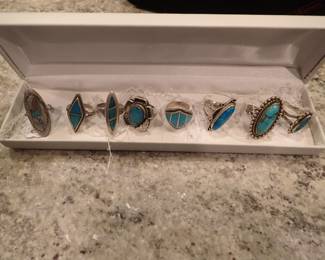 Turquoise/Sterling Rings.