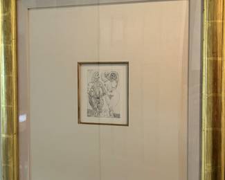 1968 Picasso Etching “Gros Couple, et Petit Chien, Poilus”
