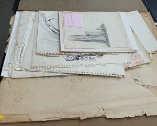 Tom Cash early sketches and drawings
