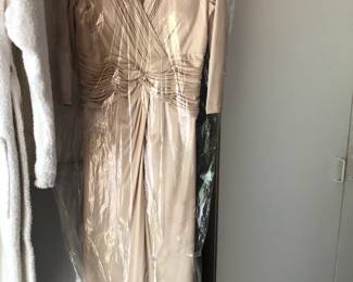 Jovani long beige gown