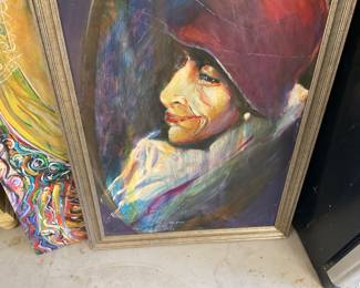 Tom Cash art-as is piece-canvas has hole