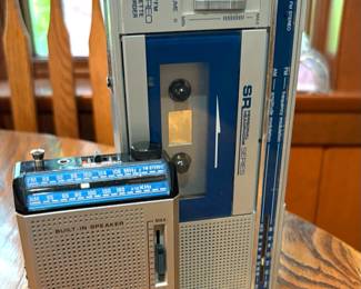 General Electric Small radio  and cassestte/radio combo