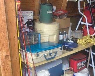 Fishing and camping gear.