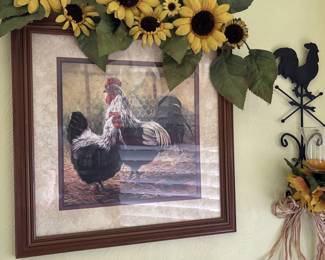 There are lots of chicken decorations.  Very nice.