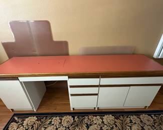 Custom belt, sewing table with opening at top for sewing machine 