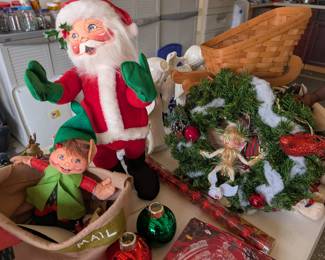 Loads of Annalee Christmas dolls