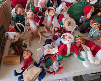 Loads of Annalee Christmas dolls
