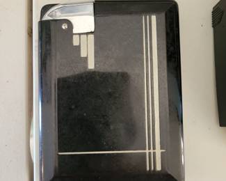 Art Deco cigarette dispenser and lighter.