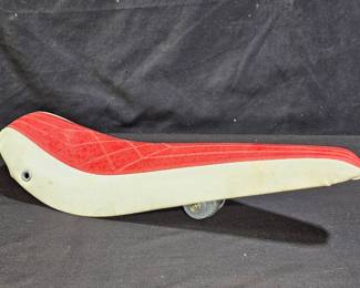Vintage Troxel Red & White Banana Bicycle Seat