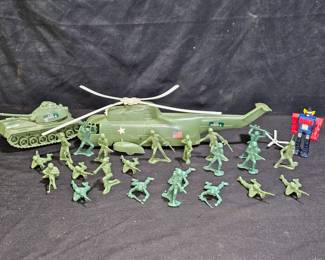Army Toys! Helicopter, Tank, & Army Men