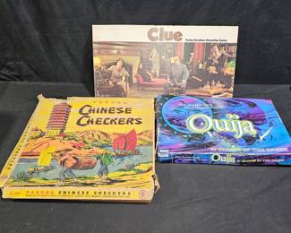Vintage Chinese Checkers Board, Ouija, & NIB Clue