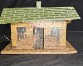 ATQ Toy Wringer Washer & Vtg Ives Model Train Room