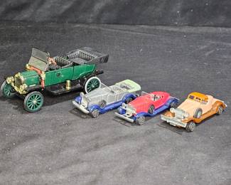 4 Vintage Metal Die Cast Models - Ford, Lincoln +