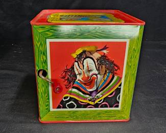 Vtg Whee-Lo, Jack-in-the-Box, & Tin Spinning Top