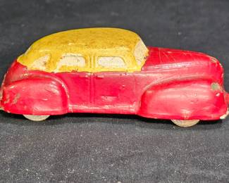 VTG 30's Sun Rubber Company Red & Yellow Toy Car
