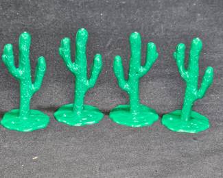 4 Vintage Marx Cactus for Western Playset