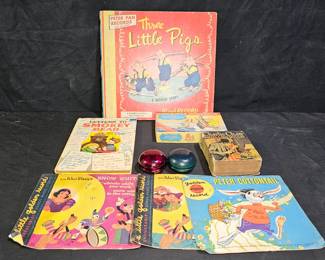 Vtg Little Golden Records, Better Little Book & +