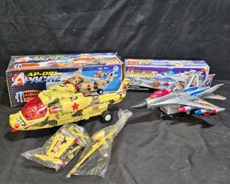 2 Unused Battery Operated Model Military Planes