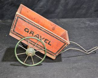 Vintage Wooden Toy Gravel Cart