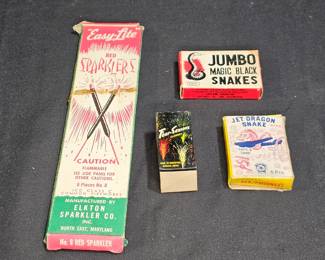 Vintage Fireworks & Sparklers EMPTY BOXES