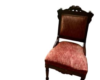 Eastlake Parlor Chair - Velvet Upholstery