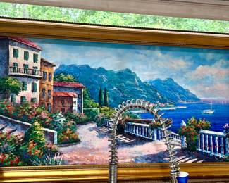 Large Framed Italian Landscape