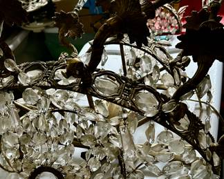 Antique Crystal Sconce