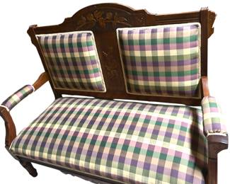 Eastlake Settee’ Newly Upholstered