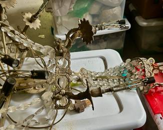 Antique Crystal Sconce