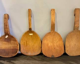 Primitive Handcarved Scoops/Butter Paddles