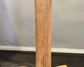 Primitive Wood Mallet w/ Carved Inititals