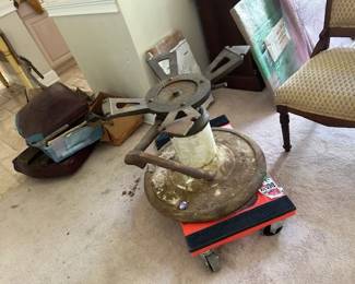 Antique Barber Chair in Pieces