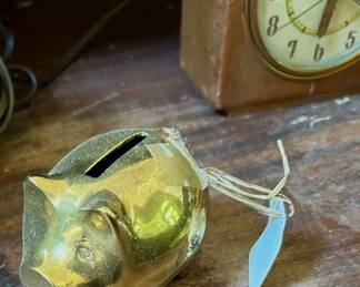 Vintage Brass Piggy Bank