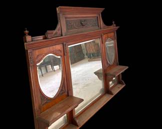 Antiques Mantle Mirror. Can also be used as a headboard