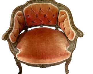 French Velvet Ladies Chair
