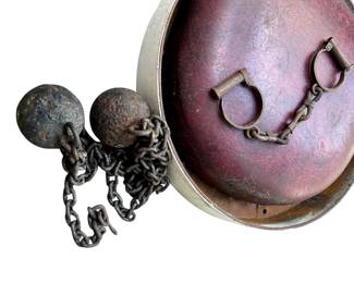 Antique Shackles & Ball & Chain