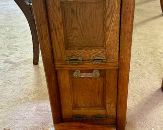 Kidney Shaped Step Stool & Antique Vegetable Bin