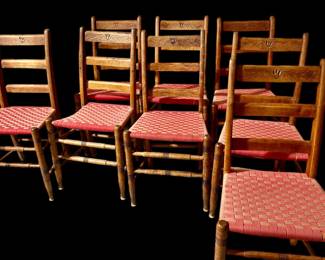 Vintage Ladderback Chairs - 8 - recently rewoven