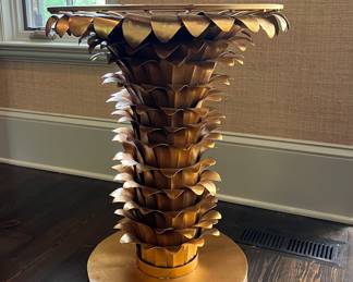 Athena Gold Leaf Mirror Top Table~ $495