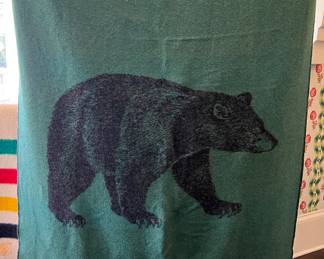 Wellspring Wool Reversible Bear Blanket~ $75.00