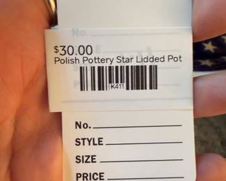 Polish Pottery Star Lidded Pot