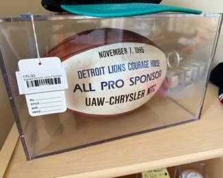 Signed Detroit Lions Football