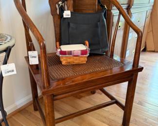 Dashia Buchanan Club Chair, Vintage Coach Bag