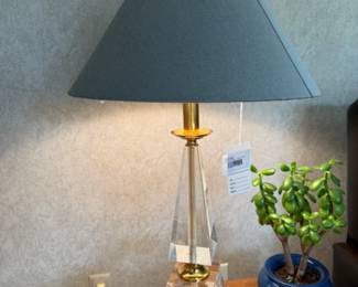 Lucite & Brass Table Lamp