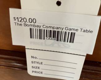 The Bombay Company Game Table