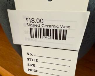 Signed Ceramic Vase