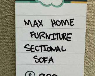 Max Home Furniture Sectional Sofa
