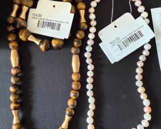 Ralph Lauren Beaded Necklace Set, 14k Clasp Pearl Necklace