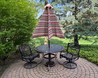 Patio Umbrella Dining Set