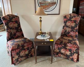 Parsons Chairs on Rollers